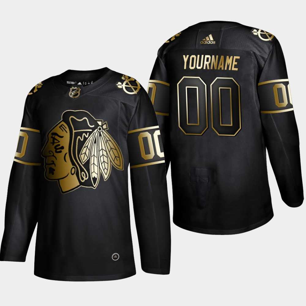 Blackhawks Customized Black Gold Adidas Jersey,We sell and wholesale Blackhawks Customized Black Gold Adidas Jersey on line form chian!